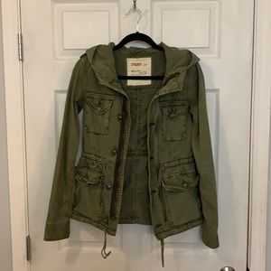 TNA light jacket in a light olive colour